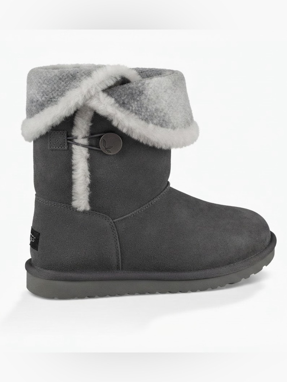 Koolaburra by UGG “Kinslei” Tall Boots- Grey Suede with Plaid Wool Lining -Women